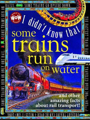 I didn't know that some trains run on water 