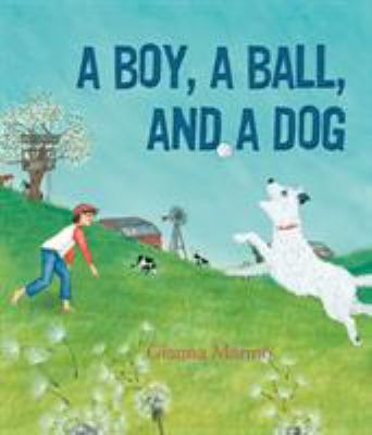 A boy, a ball, and a dog 