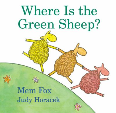 Where is the green sheep? 
