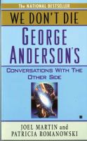 We don't die : George Anderson's conversations with the other side  Cover Image