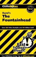 CliffsNotes The fountainhead  Cover Image