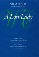A Lost lady  Cover Image