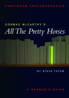 Cormac McCarthy's All the pretty horses : a reader's guide  Cover Image