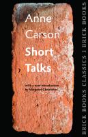 Short talks  Cover Image
