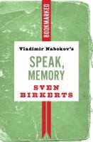 Vladimir Nabokov's Speak, memory  Cover Image