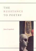 The resistance to poetry  Cover Image