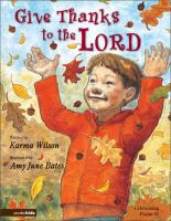 Give thanks to the Lord : celebrating Psalm 92  Cover Image