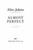 Go to record Almost perfect : a novel